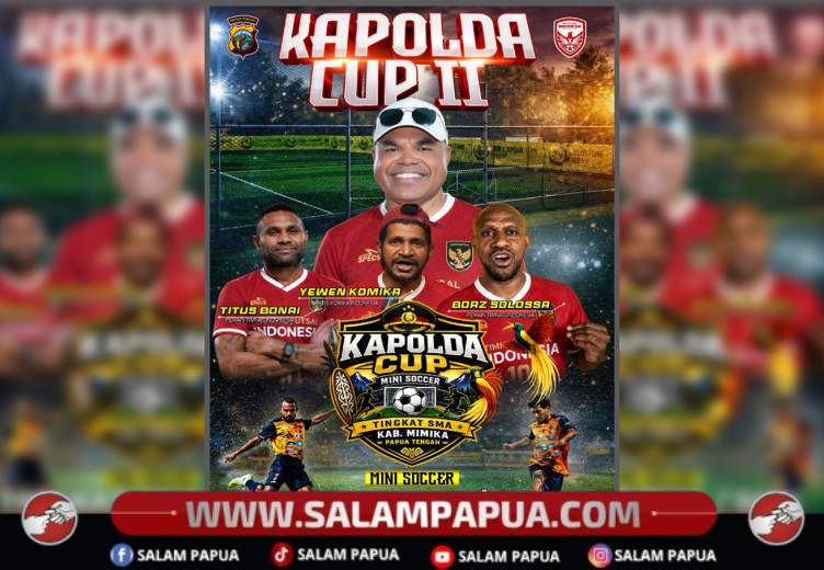 Boaz Solossa Dan Titus Bonai Meriahkan Final Mini Soccer Kapolda Cup SMA-SMK Se-Mimika