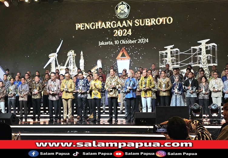 Penghargaan Subroto Award 2024 dianugerahkan kepada 68 perusahaan di sektor energi dan sumber daya mineral (salampapua.com/Foto Corp.Comm PTFI)