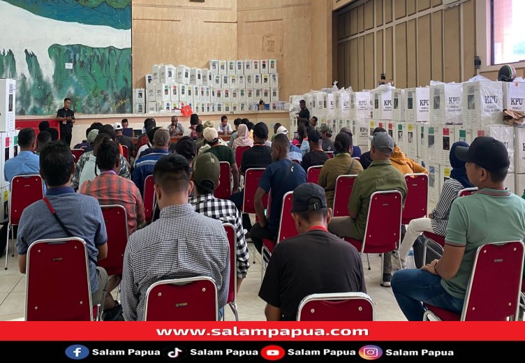 Pleno Penghitungan Suara Pemilu 2024 Distrik Mimika Baru Ditunda, PPD Melanggar PKPU 5 Tahun 2024?