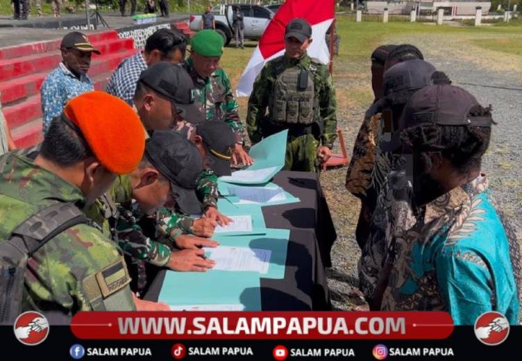 Lima Anggota OPM Kodam XXVIII Di Puncak Jaya Nyatakan Kembali Ke NKRI
