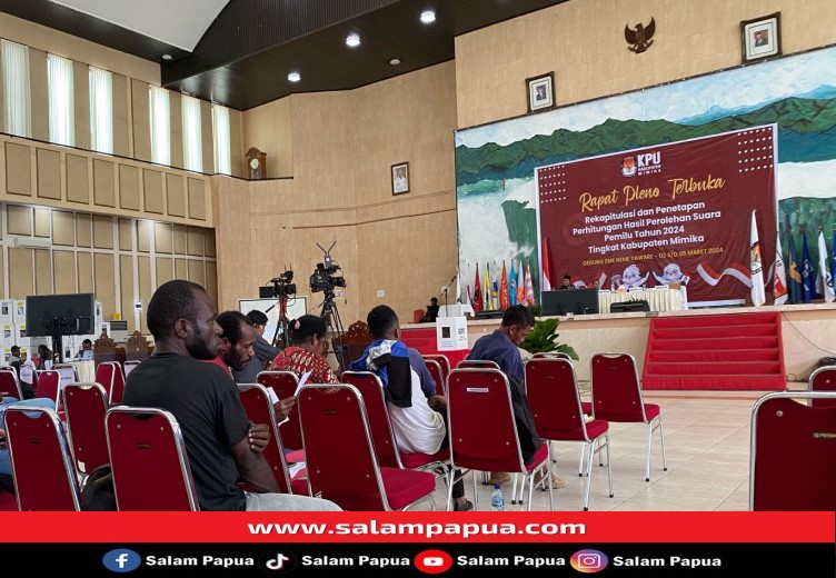 Pleno Rekapitulasi Suara Tingkat Kabupaten Untuk Distrik Iwaka Disahkan, Berikut Perolehan Suaranya