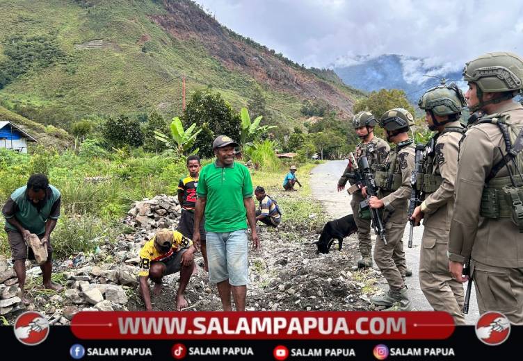Jaga Stabilitas Keamanan, Satgas Damai Cartenz Intensifkan Patroli Jalan Kaki Di Puncak Jaya