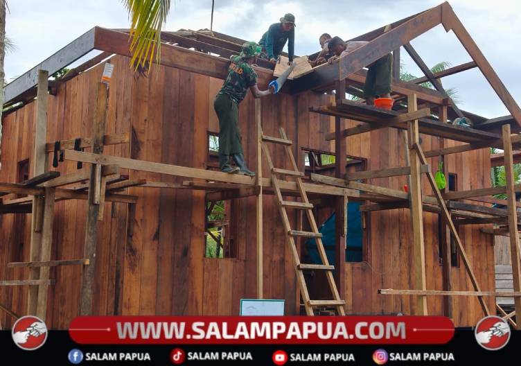 Akhir Minggu Ketiga Pelaksanaan TMMD, Progres 5 Unit Rumah Capai 75 Persen