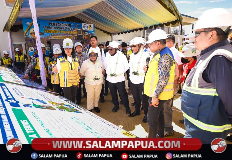Tinjau Proyek Di Nabire, Wamendagri Dan Wamen PU Puji Percepatan Pembangunan Kantor Gubernur Papua Tengah