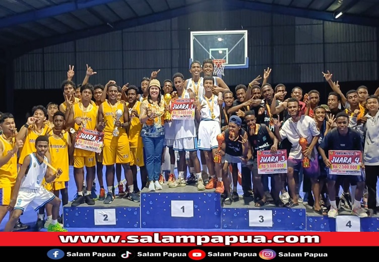 SMAN 1 Mimika Juara 1 Turnamen Basketball Pemkab Mimika 2024