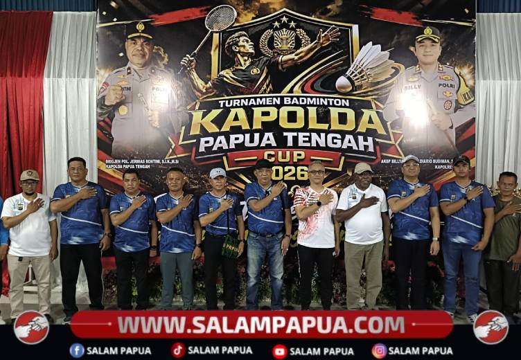 Sambut HUT Bhayangkara Ke-80, Kapolda Papua Tengah Cup 2026 Diikuti 463 Pebulutangkis