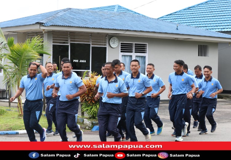 Olahraga Pagi Cara Personel Lanud Yohanis Kapiyau Timika Jaga Kebugaran Tubuh Tetap Prima