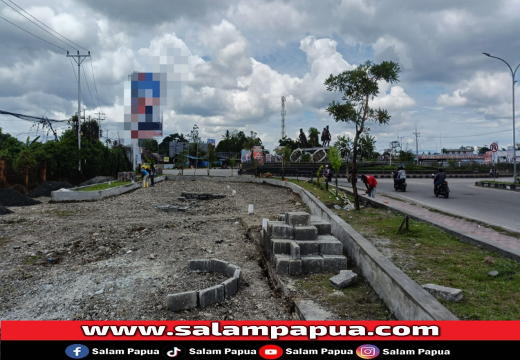 Gunakan APBD Rp 2 Miliar, PUPR Mulai Kerjakan RTH Di Bundaran Petrosea
