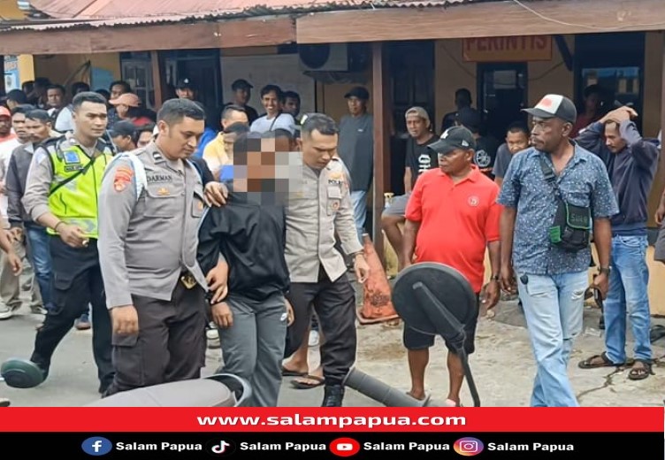 Ketahuan Masih Terima Orderan, Sopir Maxim Diarak Puluhan Sopir Rental Ke Polres Mimika