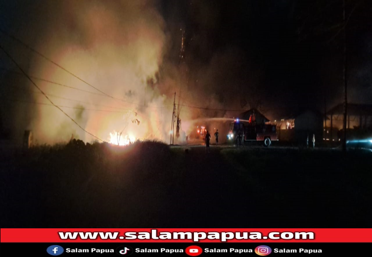 Kapendam XVII/Cenderawasih: Benar Gudang BBM Denkav 3/SC Yang Terbakar