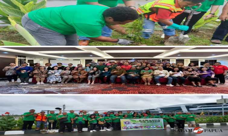 KERUKUNAN KELUARGA KAWANUA MIMIKA GELAR �KAWANUA GO GREEN� DI BANDARA MOZES KILANGIN