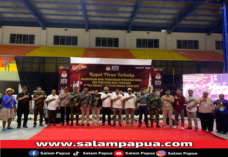 KPU Mimika Tetapkan Paslon JOEL Raih Suara Tertinggi Pilkada Mimika 2024