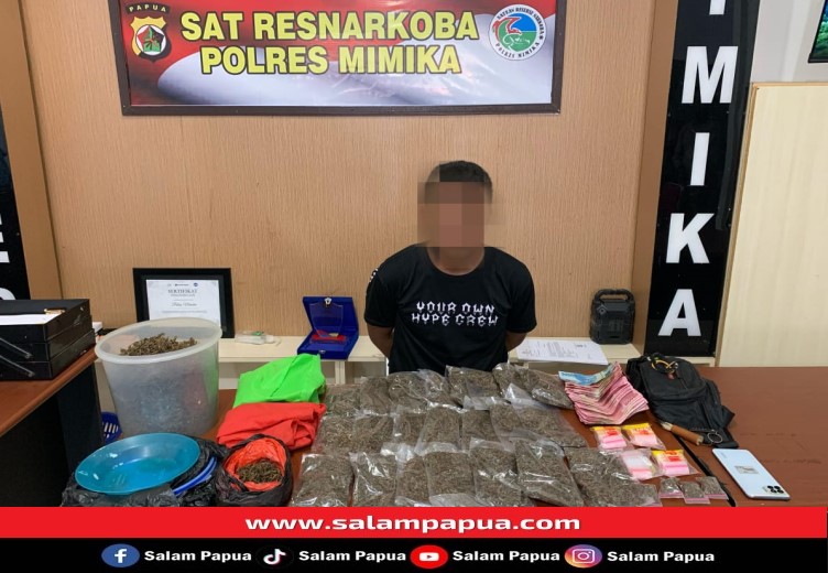 Sempat Kabur, Polisi Ringkus Pengedar Ganja Di Timika