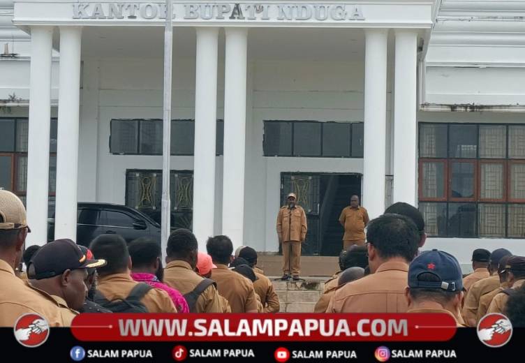 Bupati Yoas Beon Pimpin Apel Pagi Dan Evaluasi Kinerja OPD, Tekankan Disiplin Pelayanan Publik