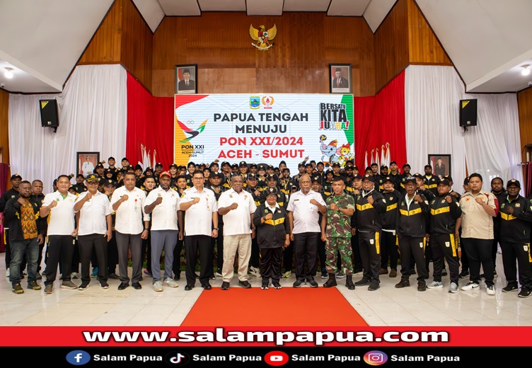 Kontingen Papua Tengah Siap Menuju PON XXI Aceh-Sumut