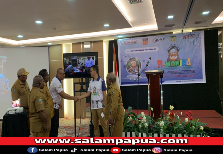 Pj Bupati Mimika Launching Aplikasi Pengendali Inflasi �Si-Monika�