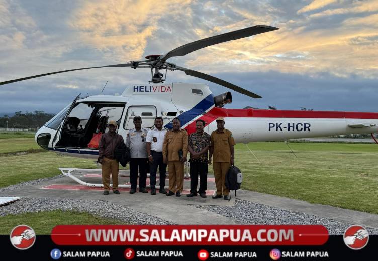 Bupati Nduga, Yoas Beon, SIP sesaat sebelum meninggalkan Distrik Kora usai kunjungan kerja, Selasa (9/6/2026)(Dokumen Pribadi)