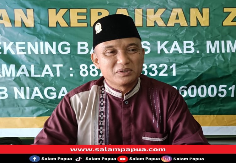 Kepala BAZNAS Mimika: Pengumpulan Zakat Masih Terus Dilakukan Dan Penyaluran Zakat Harus Aman Syariah