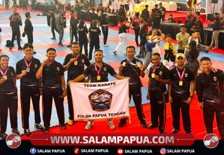 Kapolda Papua Tengah Apresiasi Tim Karate Bhayangkara Presisi Panen Medali Di Kapolri Cup 2026