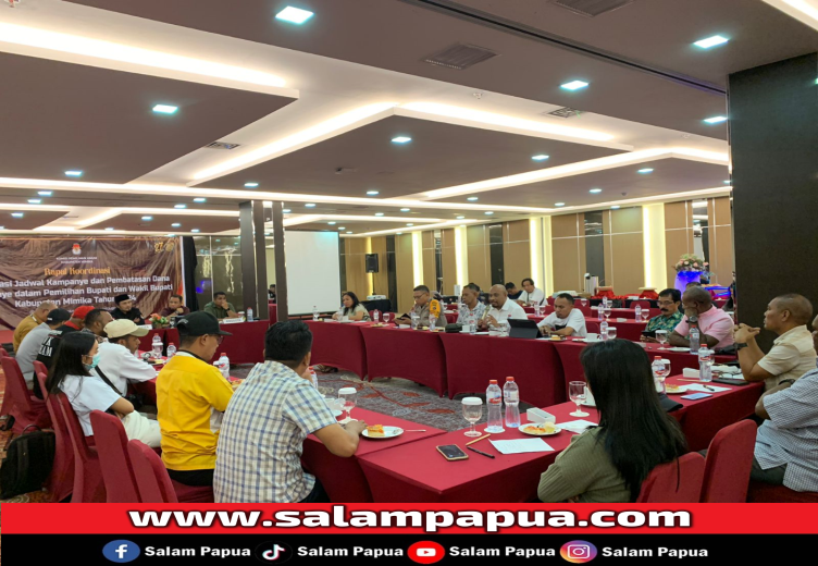 KPU Mimika Dan LO Paslon Gelar Rakor, Berikut Jadwal Dan Tempat Kampanye Bagi Paslon