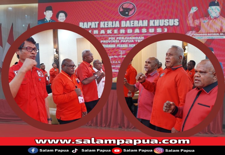 MeGe Hadiri Rakerdasus PDI Perjuangan Papua Tengah, Bersatu Memenangkan Pilkada 2024