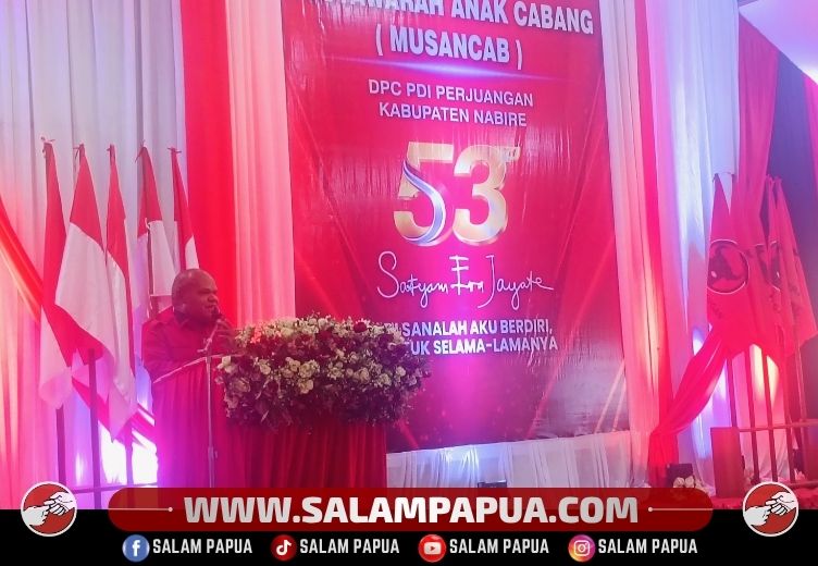 Buka Musancab PDIP Kabupaten Nabire, Yuni Wonda: Perkuat Konsolidasi Menuju Kemenangan 2029