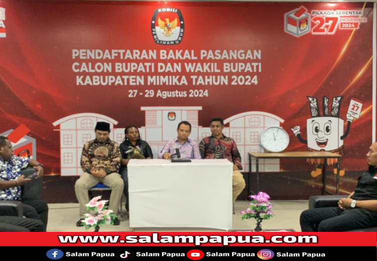 KPU Mimika Tutup Pendaftaran, 3 Pasangan Calon Bupati Dan Wakil Resmi Terdaftar