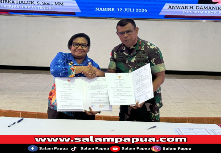 Pemprov Papua Tengah Beri Dana Hibah Rp 10 Miliar Kepada Korem 173/PVB