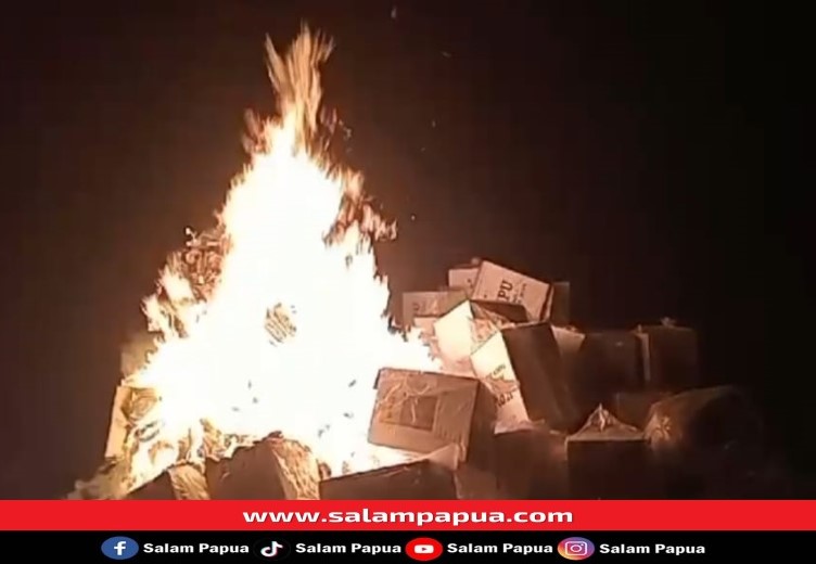 Formulir C1 Hilang Dan Kotak Suara Dibakar Warga, LO Polda Papua Diminta Periksa Aparat Keamanan Dan Penyelenggara