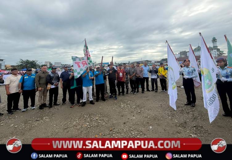 Ribuan Masyarakat Antusias Ikut Pawai Ta’aruf Meriahkan MTQ I Papua Tengah Di Mimika