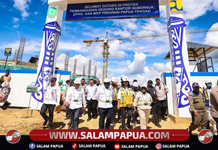 Tinjau Proyek Di Nabire, Wamendagri Dan Wamen PU Puji Percepatan Pembangunan Kantor Gubernur Papua Tengah