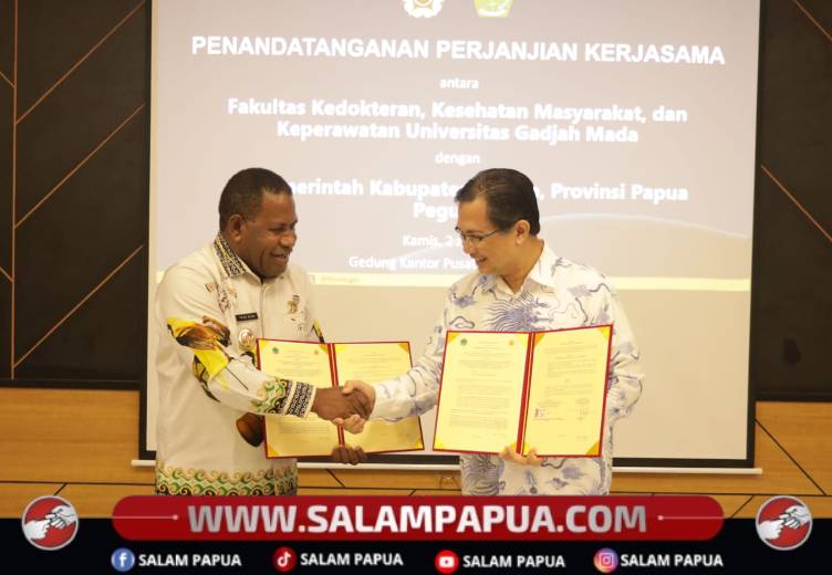 Pemkab Nduga Resmi Teken MoU Dengan UGM, Siapkan Lima Dokter Asli Nduga Ikuti PPDS