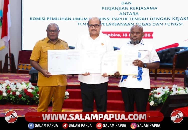 Pemprov Papua Tengah Dan Kejati Papua Tandatangani MoU, Bangun Budaya Kerja Profesional Dan Transparan