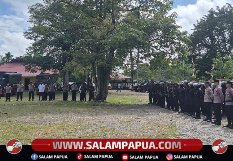 Jelang Rekonsiliasi Kwamki Narama, Polres Mimika Kerahkan 400 Personel Amankan Situasi