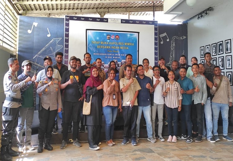 Polres Mimika Gelar Tatap Muka Bersama Insan Pers Wujudkan Pemilu 2024 Yang Aman Dan Damai