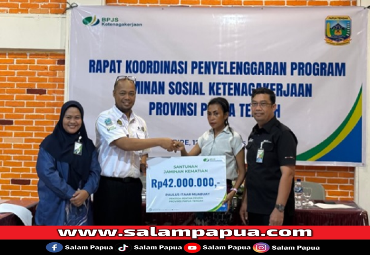 BPJS Ketenagakerjaan Serahkan Santunan Jaminan Kematian Kepada Ahli Waris Peserta
