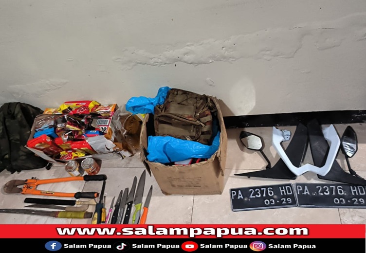 Barang bukti yang diamankan Polisi (salampapua.com/Foto Polsek Mimika Baru)