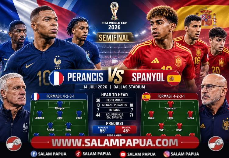Prediksi Semifinal Piala Dunia 2026: Prancis Vs Spanyol, Duel Dua Raksasa Eropa Penentu Tiket Final