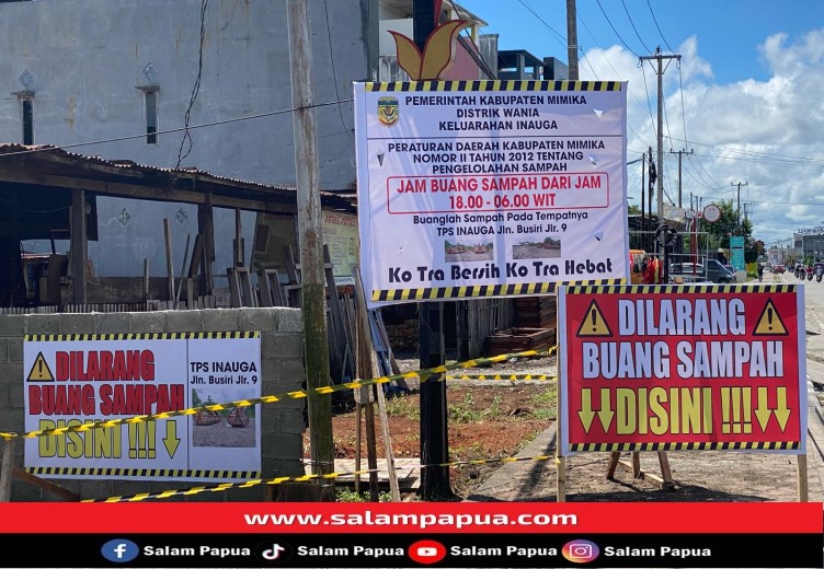 Imbauan Agar Tidak Membuang Sampah Sembarangan Sering Tidak Diindahkan, Distrik Wania Beri Peringatan Tegas