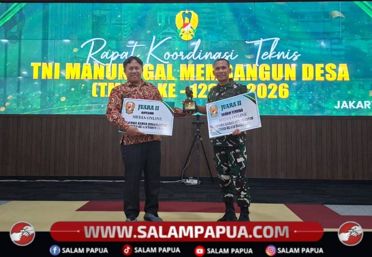 Kodim 1710/Mimika Dan SalamPapua.com Raih Juara II Nasional LKJ TMMD Ke-128