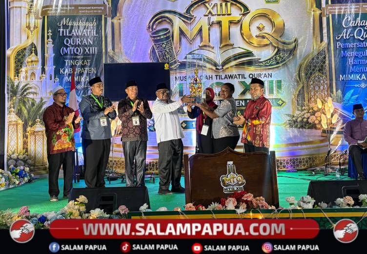 Wabup Mimika Tutup Ajang MTQ Ke-XIII, Distrik Wania Raih Juara Umum
