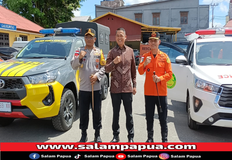 Pemkab Mimika Serahkan Mobil Patroli Untuk Polres Dan Ambulance Untuk Basarnas