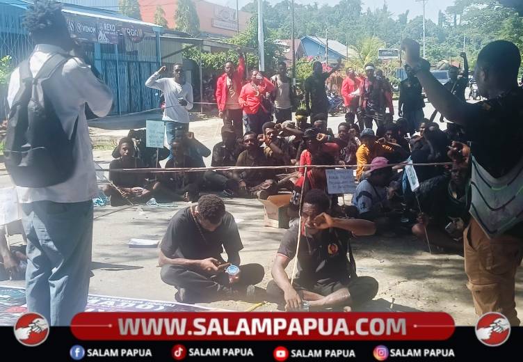 Tuntut Keadilan Bagi Korban Dogiyai, Mahasiswa Dan Rakyat Papua Demo Di Nabire
