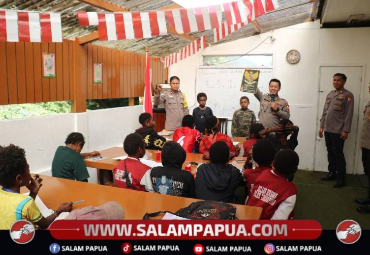 Lewat Honai Belajar, Satgas Ops Damai Cartenz Tanamkan Harapan Bagi Generasi Muda Tembagapura