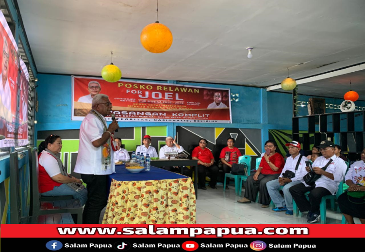 Johannes Rettob Resmikan Posko Tim Pemenangan KK For Joel