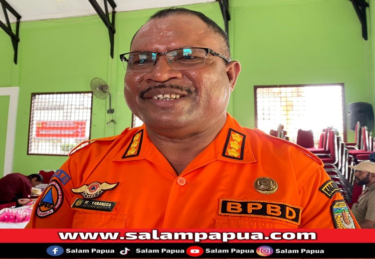 Kepala BPBD Kabupaten Mimika, Moses Yarangga (salampapua.com/Evita)
