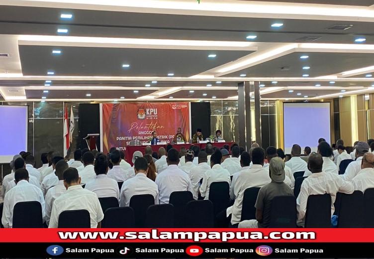KPU Mimika Lantik 89 Anggota PPD Pilkada 2024