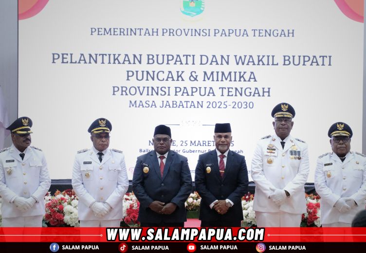 Lantik Kepala Daerah Puncak Dan Mimika, Ini 9 Program Khusus Pesan Gubernur Papua Tengah