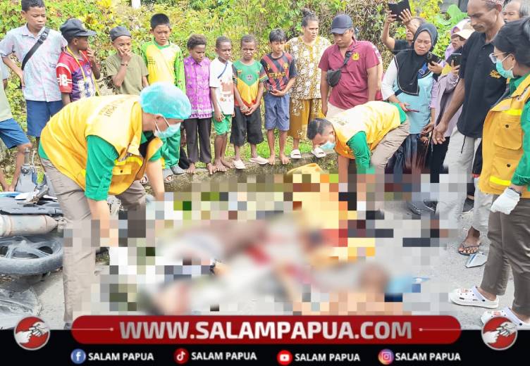 Kecelakaan Di SP2 Timika, Dua Remaja Dilarikan Ke RS Dalam Kondisi Kritis