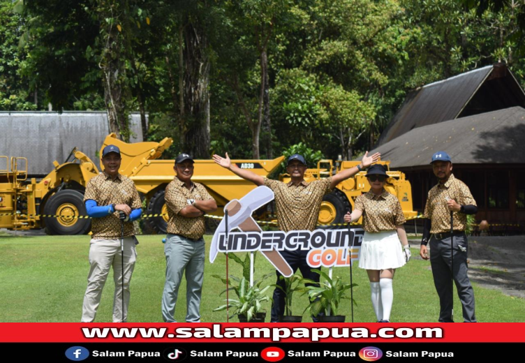 Peserta Turnamen Golf Underground ke-14 Tahun 2024. di Klub Golf Rimba Irian (KGRI) milik PT Freeport Indonesia (PTFI), Sabtu (9/11/1024) (Salampapua.com/Evita)